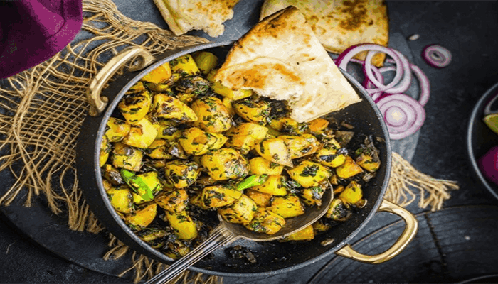 Methi (Fenugreek Leaf) Aloo And Baingan Best Recipe